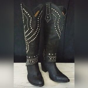 Old Gringo 'Belinda' Tall Boots in Black - Women's size 7 B